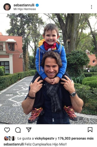 Sebastian Rulli y Angelique Boyer celebran los 12 años de Santiago, el hijo del actor