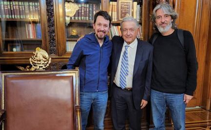 AMLO recibe en Palacio Nacional a Pablo Iglesias, fundador del partido de izquierda español "Podemos"