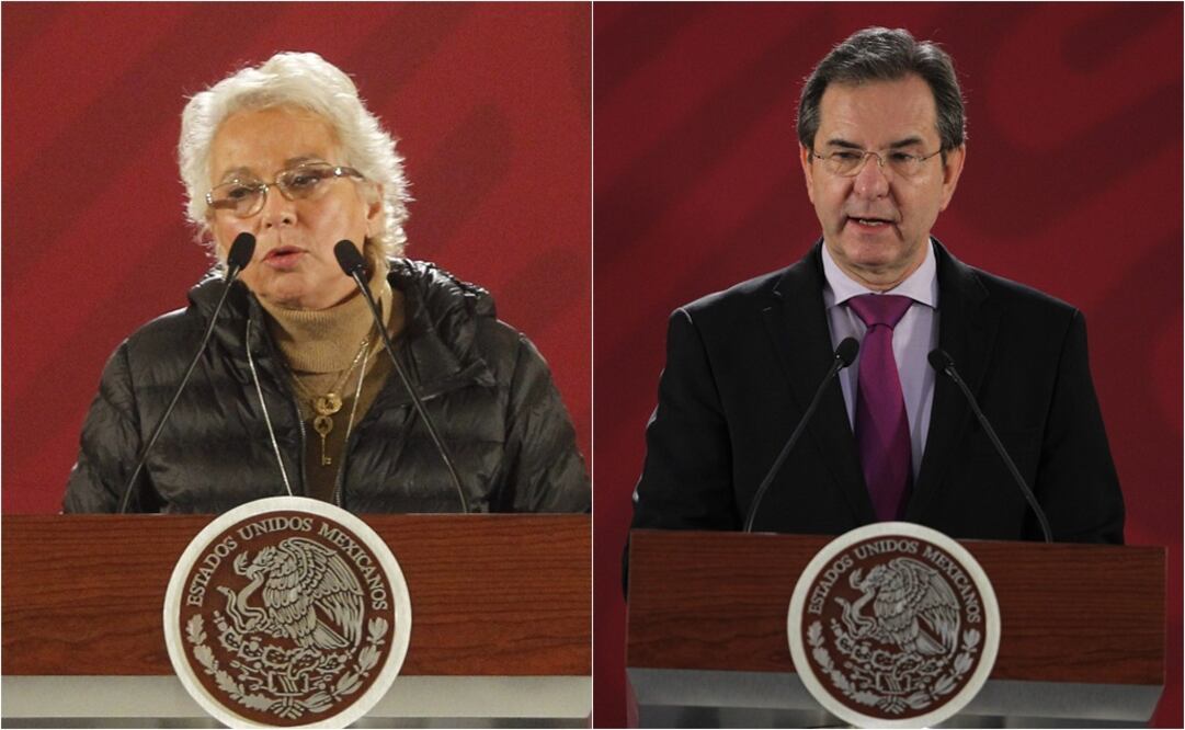 Secretaria de Gobernación, Olga Sánchez Cordero y el titular de la SEP, Esteban Moctezuma (ARCHIVO. EL UNIVERSAL)