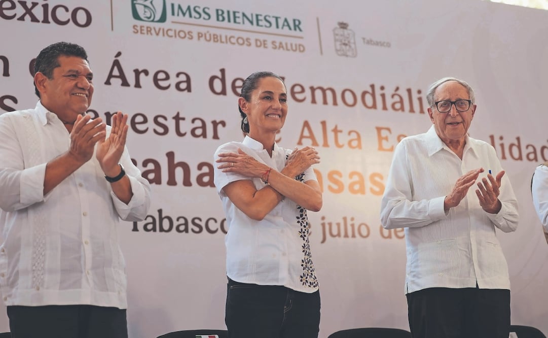 La presidenta Claudia Sheinbaum anunció una inversión de 2 mil mdp en el sector Salud de Tabasco. Foto Especial