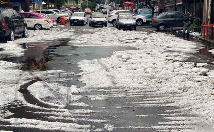 ¡Coyoacán y Tlalpan se pintan de blanco! Granizada e intensas lluvias dejan varias inundaciones; hay fuertes afectaciones viales