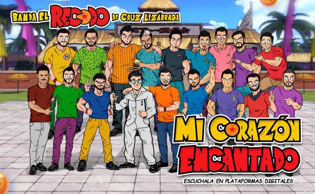 La Banda el Recodo saca su propia versión del opening de Dragon Ball Gt, Mi corazón encantado de Aarón Montalvo. Foto: Facebook Banda El Recodo