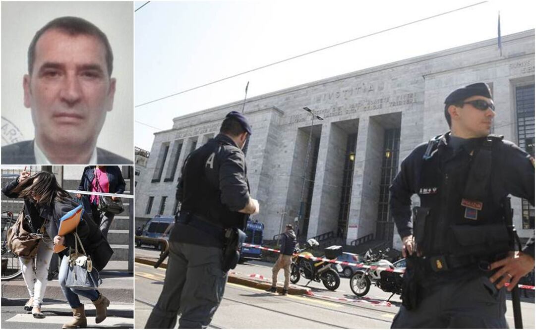 El presunto autor de los hechos fue identificado como Claudio Giardiello, un empresario del sector de la construcción de 57 años que afrontaba un proceso por bancarrota fraudulenta (Foto: AP y Reuters)