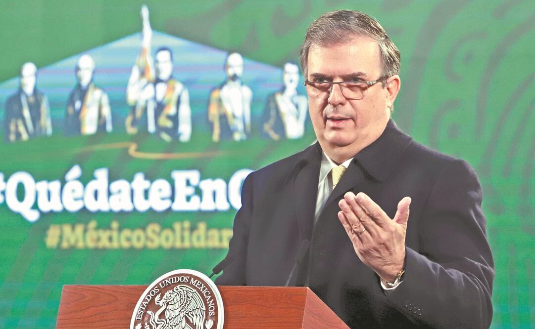 El canciller Marcelo Ebrard dijo que se invocará el T-MEC para que los connacionales en EU puedan ser vacunados contra el Covid-19. Foto: Berenice Fregoso. EL UNIVERSAL