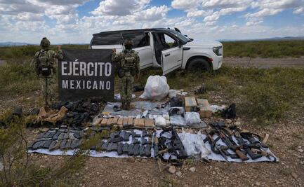 Ejército detiene a cuatro personas en Durango; asegura 12 armas de fuego, municiones y droga