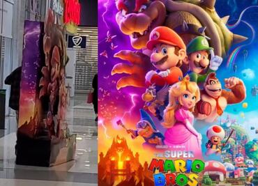 VIDEO: Joven se roba póster oficial de Mario Bros y se viraliza en TikTok