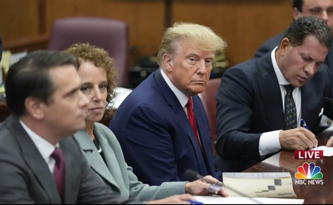 Donald Trump comparece en la corte de Nueva York por otra acusación en su contra. Foto: Ilustrativa / Tomada del video