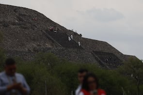 Un destacamento de 30 elementos de la Guardia Nacional vigilaba los cinco acceso a Teotihuacan