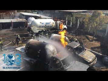 Explota pipa en Milpa Alta