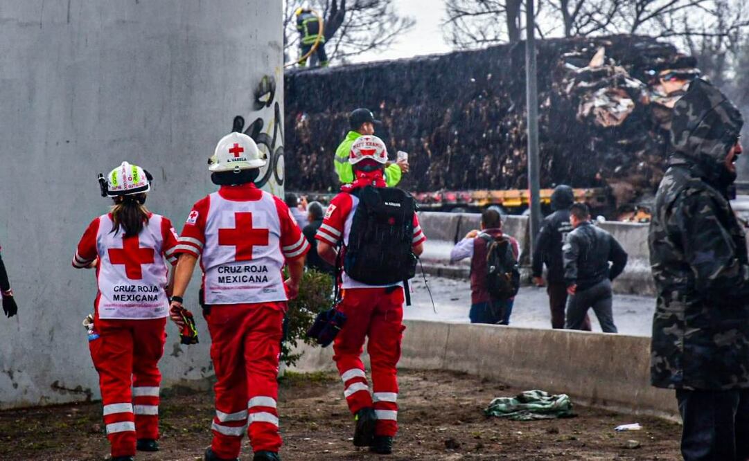 Cruz Roja desplegó operativo de atención a emergencias masivas; realizarón traslados a diversos hospitales de la CDMX y Edomex
Foto: Especial.