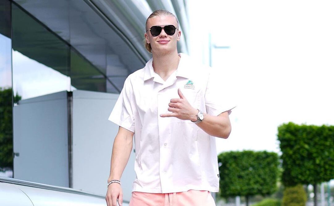 Erling Haaland con una playera de Jarritos - Foto: Twitter