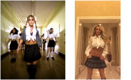 Britney Spears vuelve a ser colegiala al estilo "...Baby One More Time" 