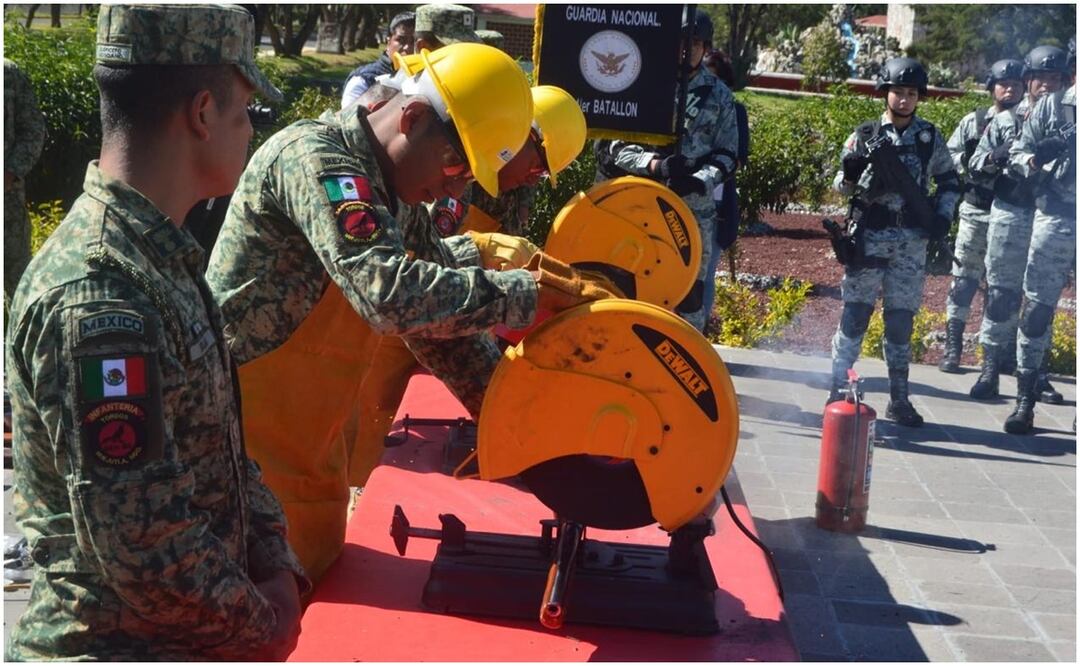 La Sedena destruye más de un centenar de armas decomisadas en el último semestre del año en Hidalgo (8/11/2024). Foto: Especial