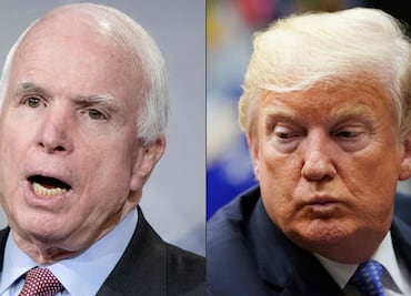 Trump elogia al senador John McCain por primera vez desde su muerte