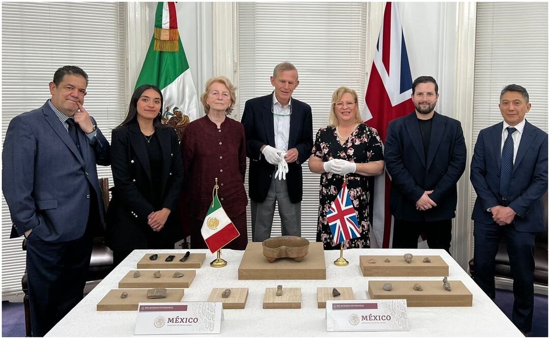 México alista "rematriación" de 19 piezas arqueológicas desde Reino Unido. Foto: Especial.