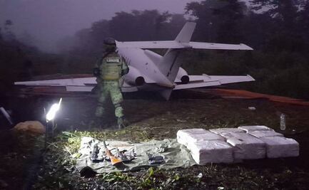 Ejército y Guardia Nacional aseguran aeronave, armas y 270 kilogramos de cocaína en Chiapas