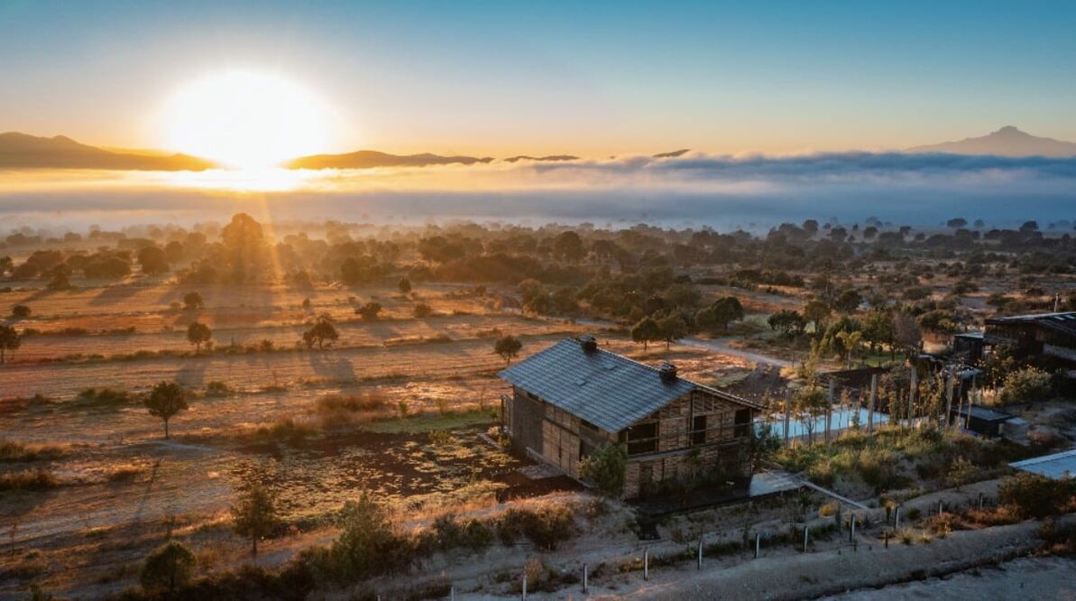 Japoneza Retreat en el altiplano tlaxcalteca, con uno de los cielos más limpios. Foto: Japoneza Retreat