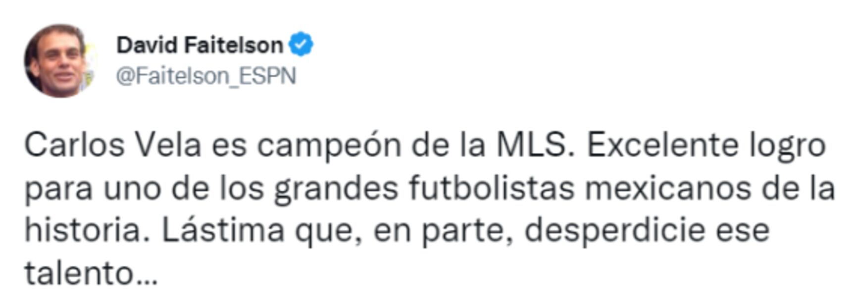 Faitelson manda felicitación y dura crítica a Carlos Vela: "Lástima que desperdicie ese talento"