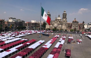 Romería de fin de año llega al Zócalo; instalan mil carpas de artesanas y artesanos