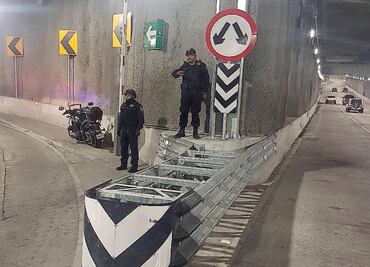 Roban cosas de poco valor a automovilista en doble túnel