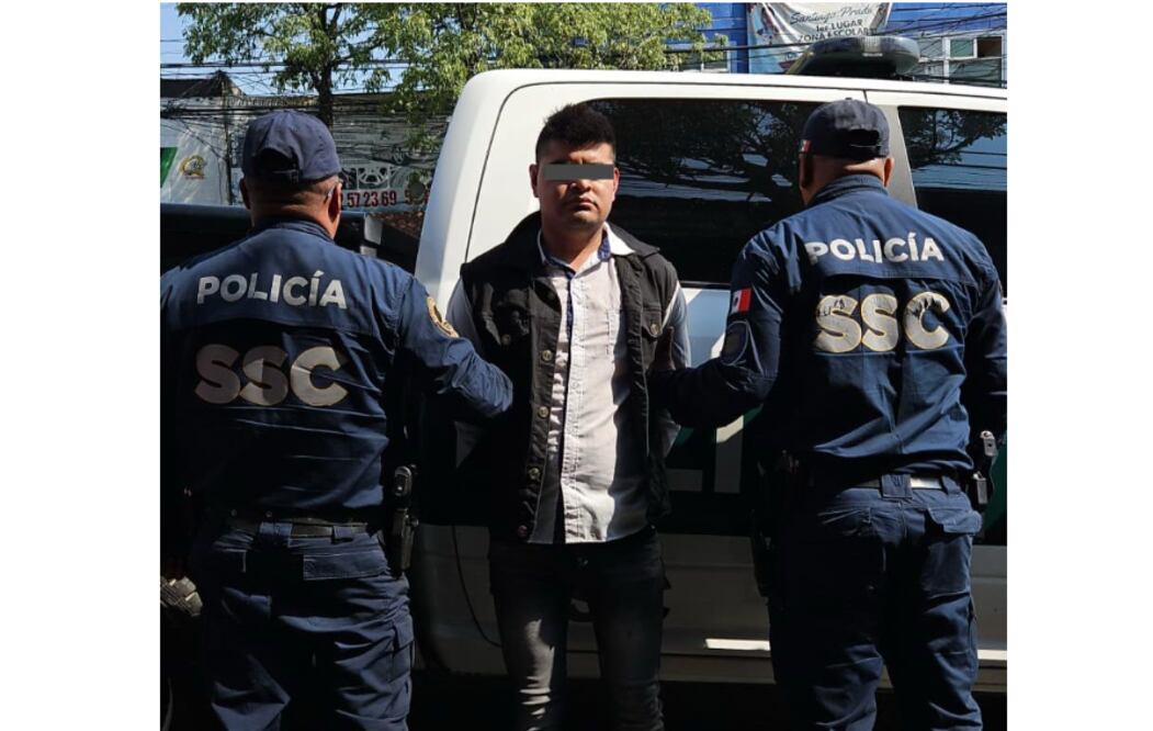 Elementos de la Policía adscrita a la Alcaldía Álvaro Obregón detuvieron a Ricardo “N”, señalado como presunto responsable de un feminicidio. (Foto: especial)