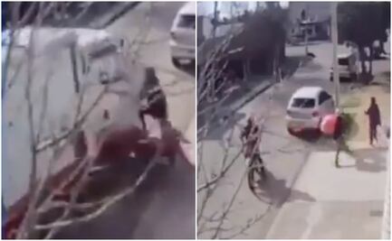 Vecinos golpean a repartidor ladrón en Tultitlán; camión embiste a cómplice