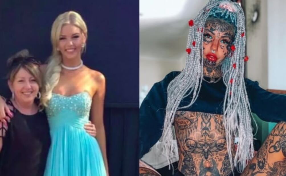 Conoce el antes y el después de la modelo que se tatuó todo el cuerpo. ¡Luce irreconocible!
