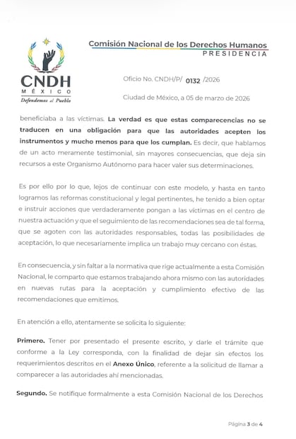 Carta CNDH