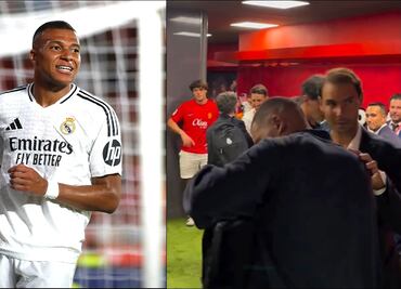 VIDEO: Kylian Mbappé le regaló su camiseta del debut con el Real Madrid a Rafael Nadal