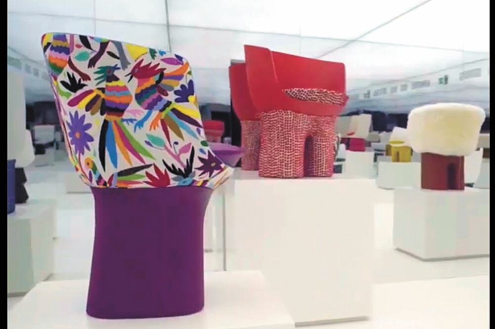 Imagen de la silla (modelo R98619) de la colección Objets Nomades. Foto: TOMADA DE TWITTER DE LOUIS VUITTON UK