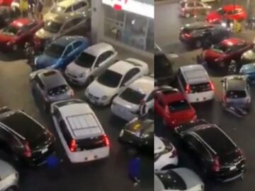 VIDEO: Buscan a conductor que arrolló a empleado y chocó con vehículos en estacionamiento de Coyoacán