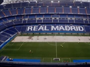 Real Madrid presume la impresionante cancha retráctil instalada en el Santiago Bernabéu