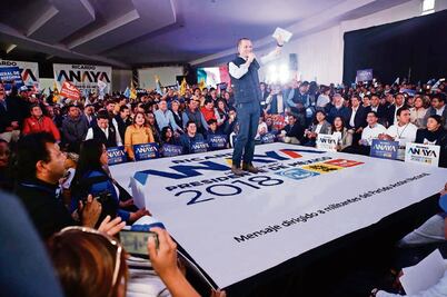 Morena, estancado; PRI, en picada, dice Anaya