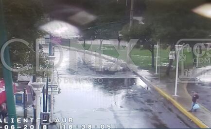 Registran encharcamientos en Iztacalco tras lluvias