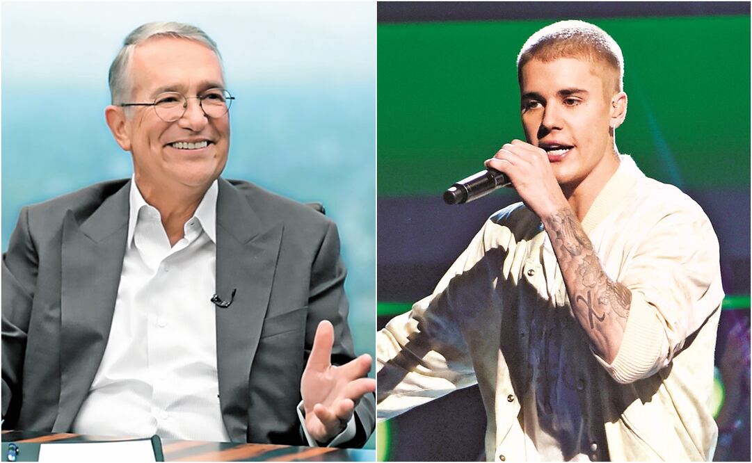 Ricardo Salinas (izquierda) y Justin Bieber. Fotos: ESPECIAL y AP