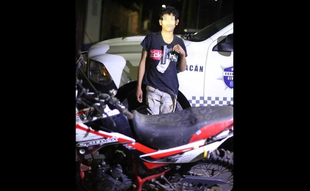 El detenido viajaba con otro joven, quien logró huir. Foto: Especial  