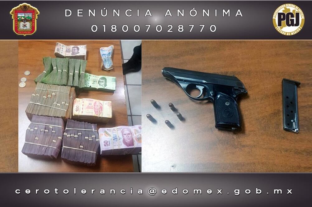 Detiene a tres policías por robo de medio millón de pesos
