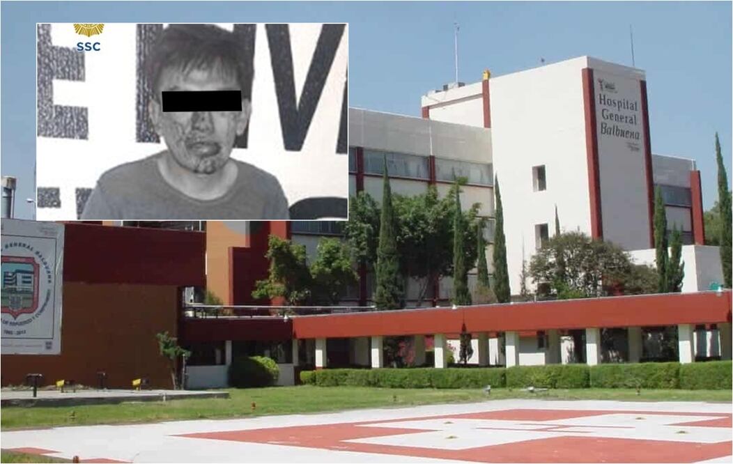 Detienen a agresor en Hospital Balbuena. FOTO: Especial/ EL UNIVERSAL/
