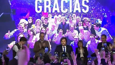 Milei asegura que ahora comienza "la construcción de la Argentina grande" tras triunfo electoral