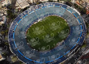 ¡No te dejes engañar! El Estadio Azul aún conserva césped