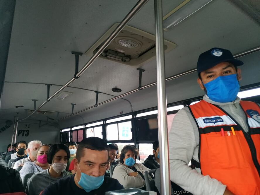 En Aguascalientes, el covid se combate en transporte público