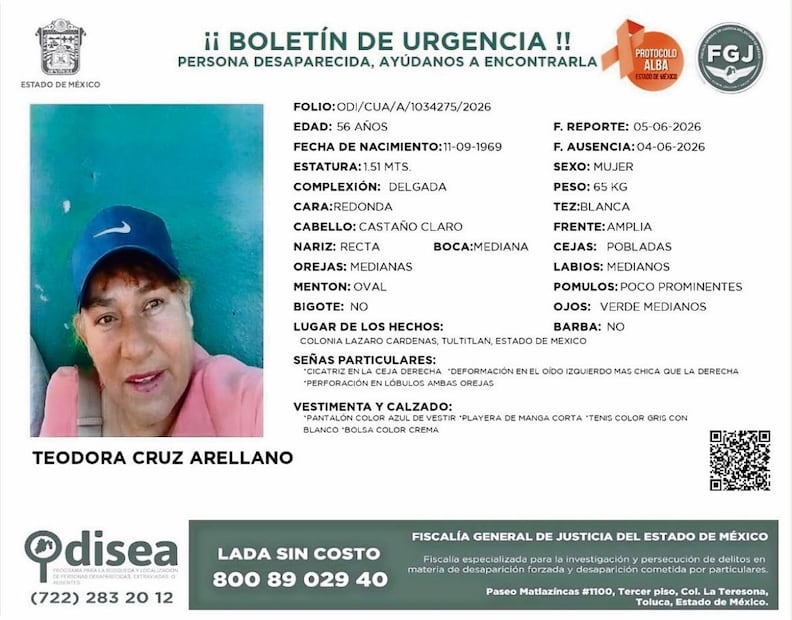 Del paradero de Teodora Cruz Arellano, aún no sabe nada