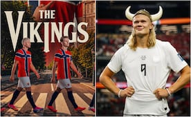 Noruega vs Inglaterra: Haaland desata furor en redes con meme de The Beatles; “aquí vienen los vikingos”, dice el futbolista