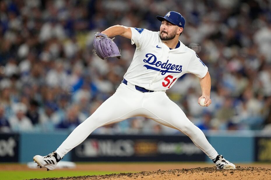 Alex Vesia, de los Dodgers de Los Ángeles - Foto: AP