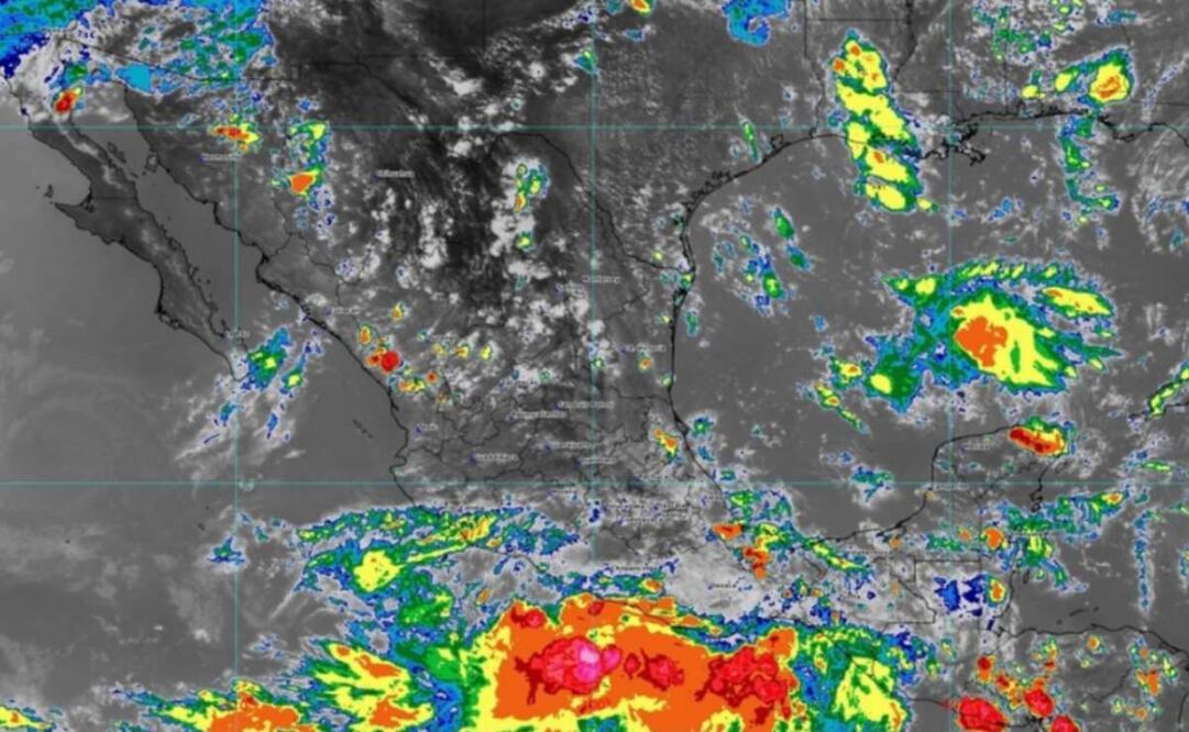 Se crea la tormenta tropical "Narda" en costas de Guerrero y Michoacán (21/09/2025). Foto: Conagua