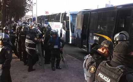 Avanza caravana de CNTE de Zaragoza hacia La Ciudadela