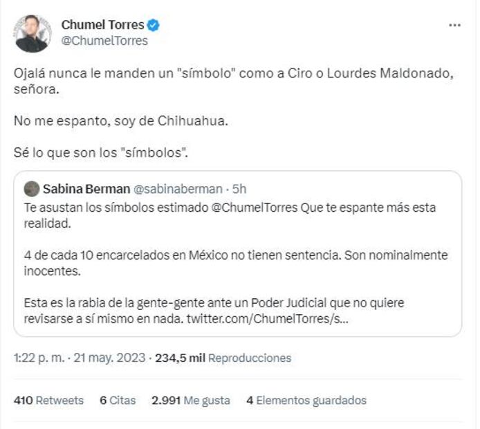 La discusión entre la periodista y el youtuber se dio tras la protesta contra ministros a las afueras de la SCJN / Captura de pantalla