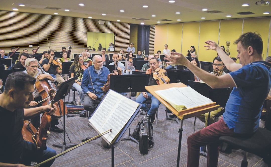 Ensayos de la Orquesta Filarmónica de la UNAM (OFUNAM) en el Centro de Exposiciones y y congresos de la universidad. Foto: Santiago Cadena/ EL UNIVERSAL