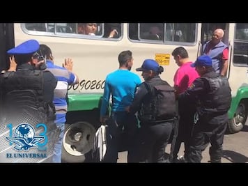 Operativo de policías en microbuses avanza