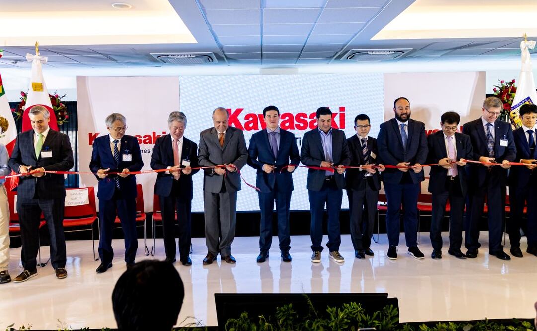 El gobernador de Nuevo León, Samuel García Sepúlveda, inauguró la nueva planta de Kawasaki Motores de México en Nuevo León (28/10/2024) Foto: Especial